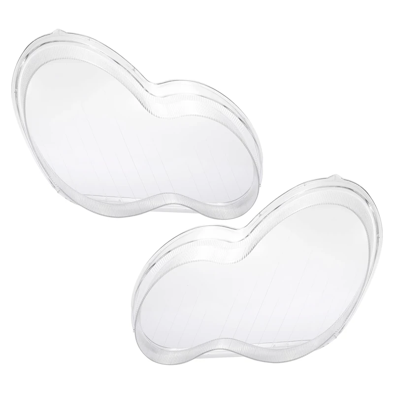 X AUTOHAUX 1 Pair Left Right Side Car Front Headlight Headlamp Lens Cover PC Shell for Mercedes-Benz C230 2.5L 2006-2007 No.2038203161/2038201159