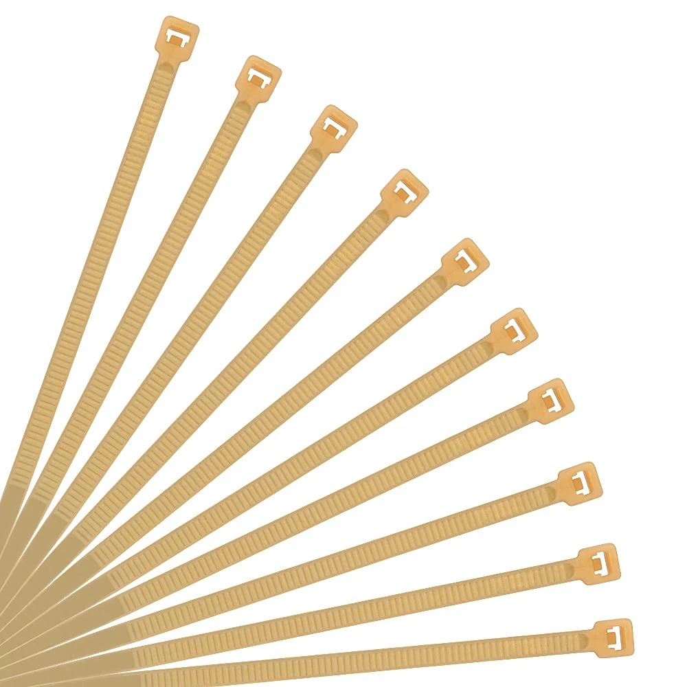 XINGO Gold Cable Ties Pack of 500, 250mm x 3.6mm,Premium Nylon Durable Zip Ties, Self-Locking UV Resistant Nylon Plastic Wire Ties for Indoor and Outdoor