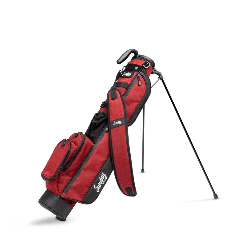 Sunday Golf Loma Bag - Lightweight Sunday Golf Bag with Strap and Stand – Easy to Carry Golf Bag – Golf Stand Bag for The Driving Range, Par 3 and Executive Courses, 31 Inches Tall (Burgundy)
