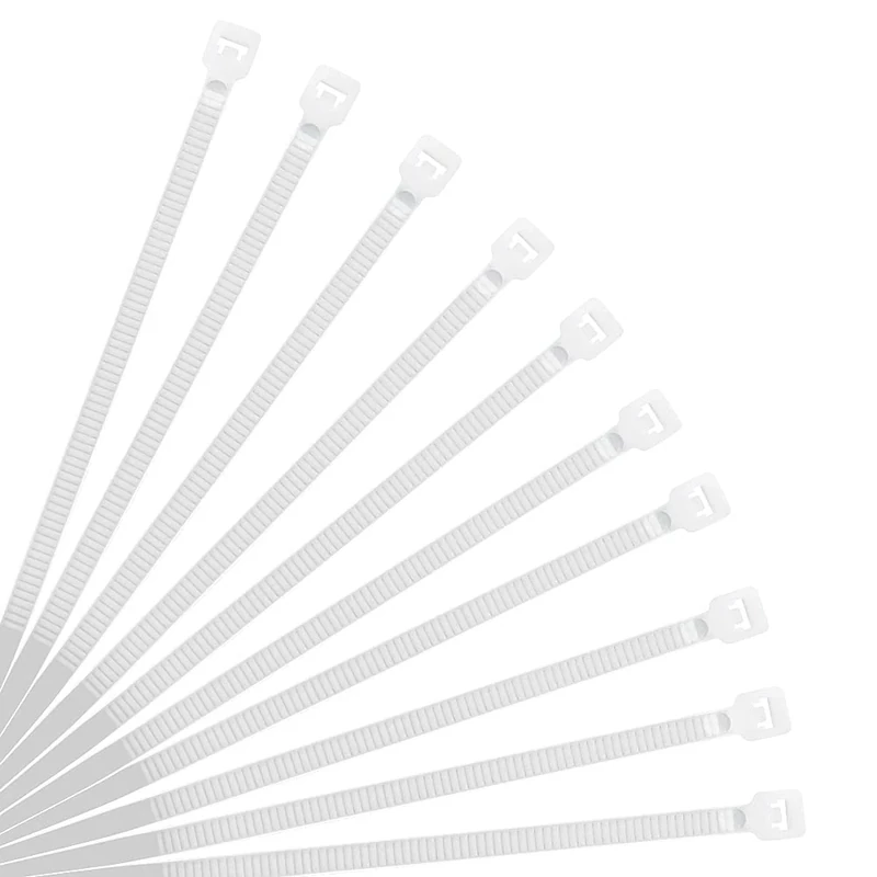 XINGO White Cable Ties Pack of 500, 300mm x 3.6mm,Premium Nylon Durable Zip Ties, Self-Locking UV Resistant Nylon Plastic Wire Ties for indoor and outdoor mm x 3.6mm, White)