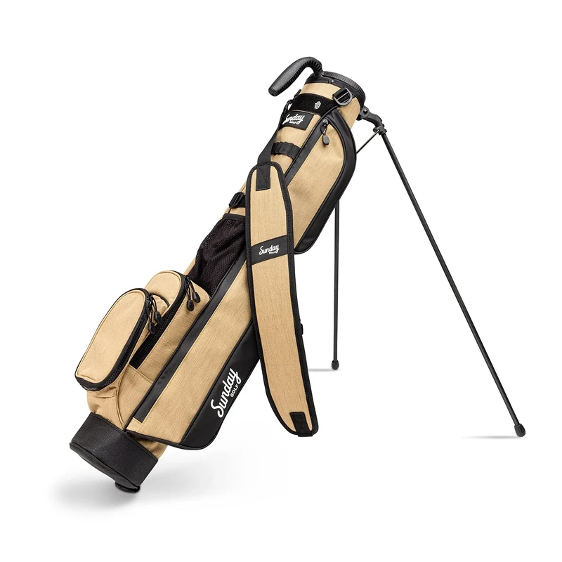 Sunday Golf Loma Bag - Lightweight Sunday Golf Bag with Strap and Stand – Easy to Carry Golf Bag – Golf Stand Bag for The Driving Range, Par 3 and Executive Courses, 31 Inches Tall (Sandstone)