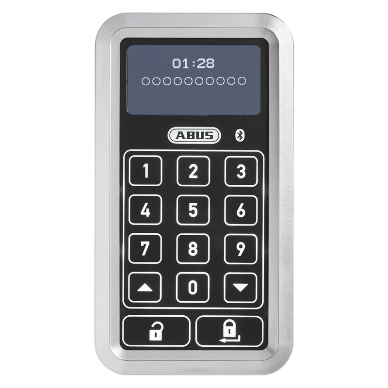 ABUS HomeTec Pro Bluetooth® Keyboard CFT3100 - Code Keyboard to Open the Front Door - for the HomeTec Pro Bluetooth® Door Lock Drive CFA3100 - Silver