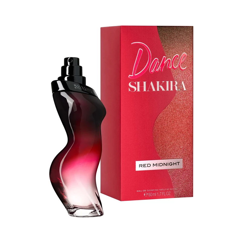Shakira Perfumes - Dance Red Midnight by Shakira for Women - Long Lasting - Elegant, Sexy and Femenine Fragance - Sweet and Bold Notes - Ideal for Day Wear - 50 ml