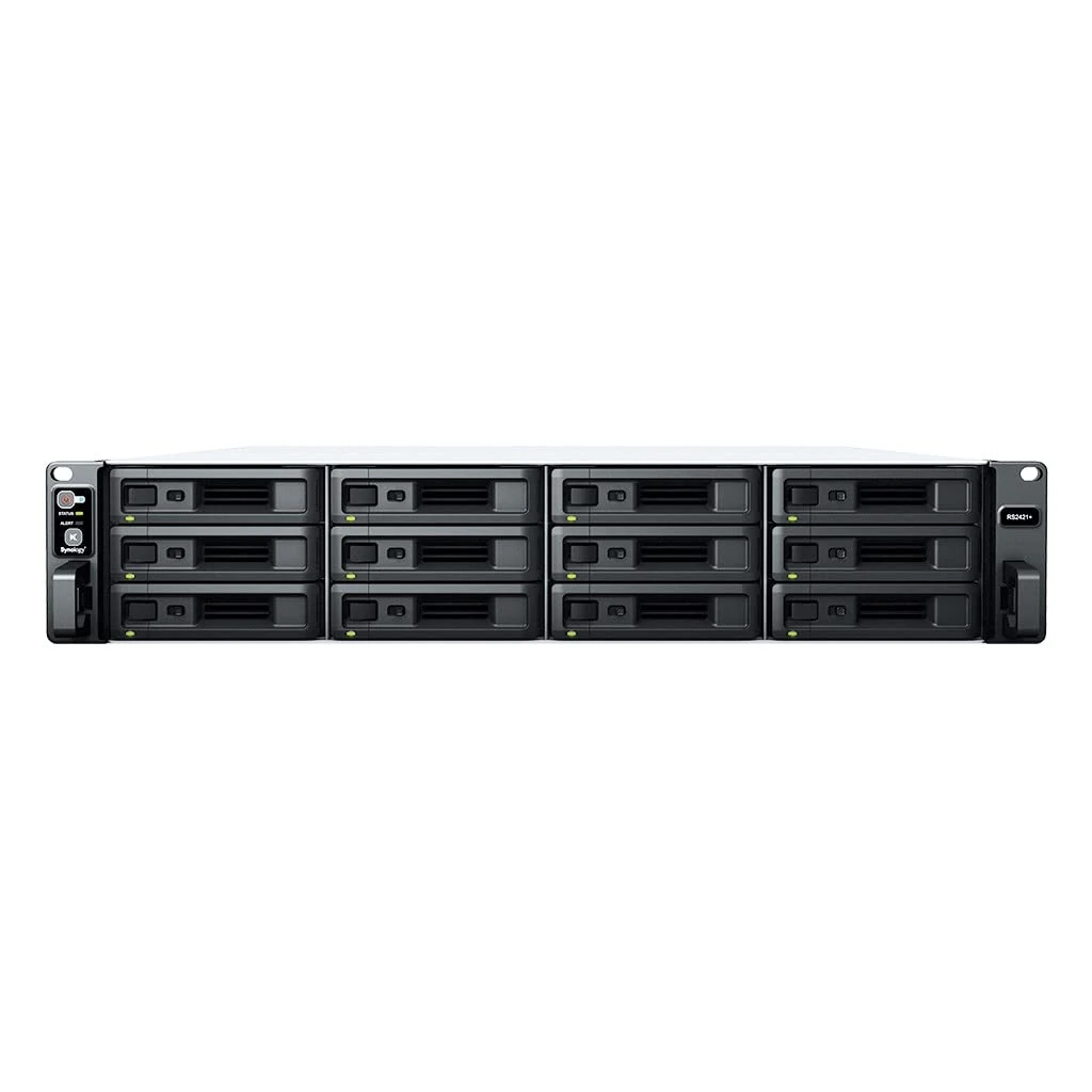 Synology RackStation RS2421RP+ - NAS server - 12 bays - rack-mountable - SATA 6Gb/s - RAID 0, 1, 5, 6, 10, JBOD - RAM 4 GB - Gigabit Ethernet - iSCSI - 2U
