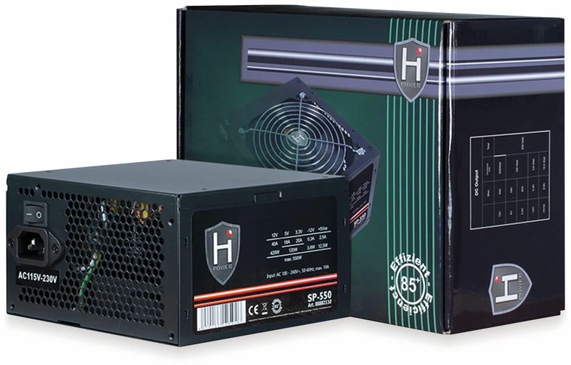 Inter-Tech Power Supply 550 W HIPOWER SP-550 1 x 120 mm Fan Retail 88882110