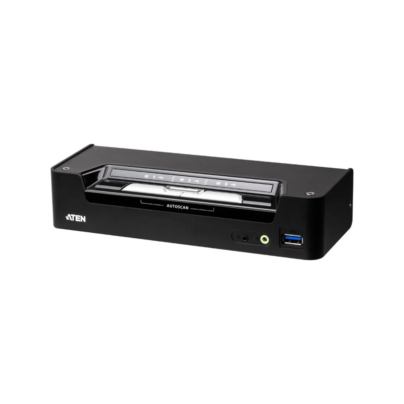 ATEN 3-Port USB-C DisplayPort Hybrid KVMP™ Switch CS1953 (no PSU) 4096 x 2160 @ 60Hz, 2-port USB 3.1 Gen 1 hub with SuperSpeed 5 Gbps, USB Power Delivery 3.0 for USB-C device charging up to 45W - Image 1