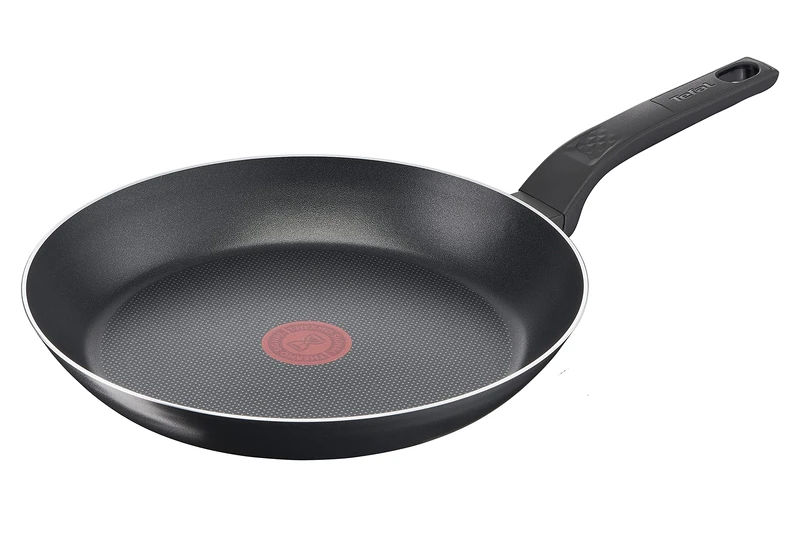 Tefal B55506 Easy Cook and Clean frying pan, non-stick, thermal signal, sturdy base, easy to clean, deep shape, no induction, black, 28 cm