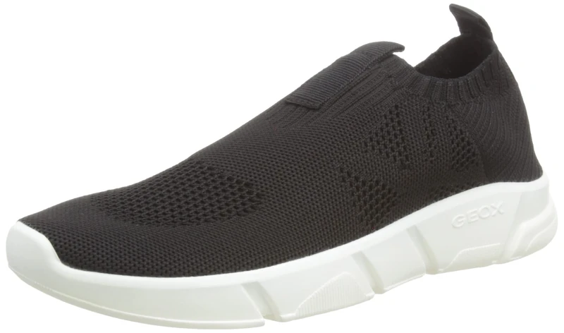 Geox Boys J Aril Boy Sneakers, Black, 10 UK Child