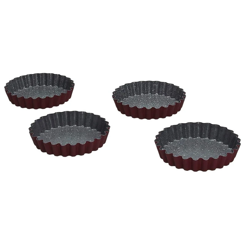 Tognana Sweet Cherry Set of 4 Tart Molds, Carbon Steel - Image 1
