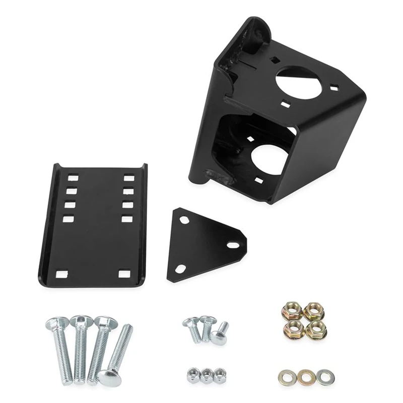 Camco Trailer Tongue Jack Bolt-On Relocation Kit | Allows for Easy Trailer Relocation | Provides Ample Tailgate Clearance Without Obstruction | for 3-Bolt & A-Frame Style Tongue Jacks (50015)