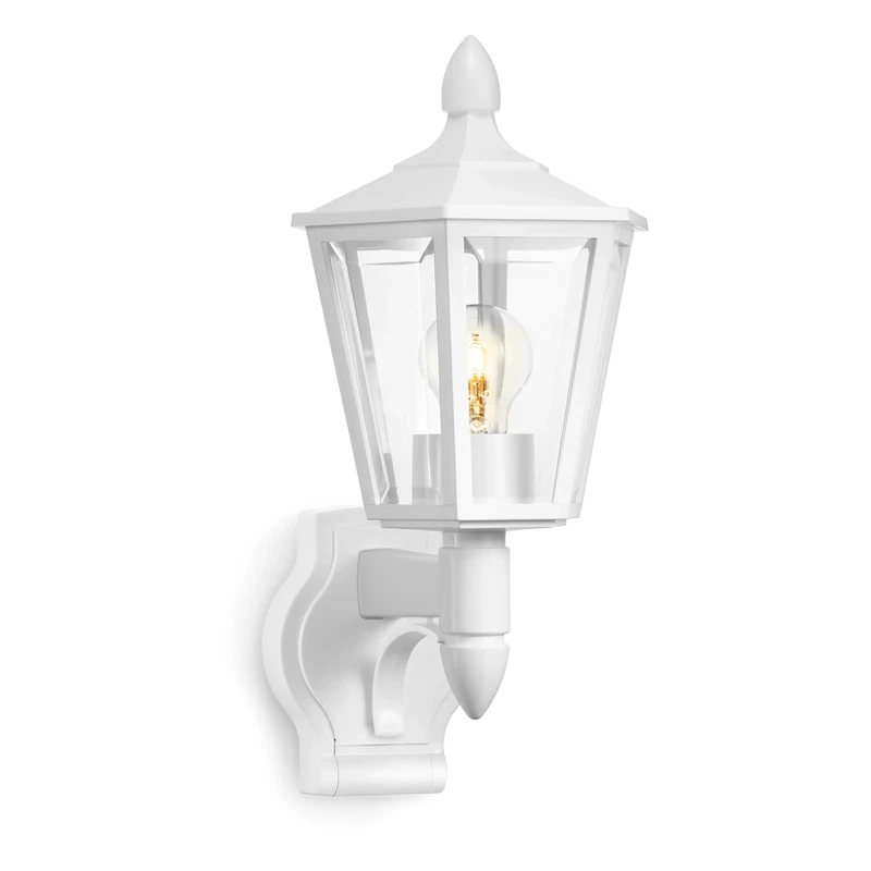 Steinel outdoor light L 15 white, classic outdoor wall light, lantern, max. 60 W, E27, outdoor lamp without motion detector