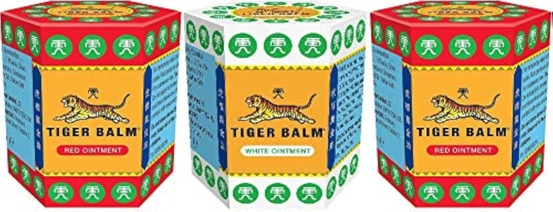 Tiger Balm 3-Pack Bundle - 2 Red and 1 White Balm 21g Each - Image 1