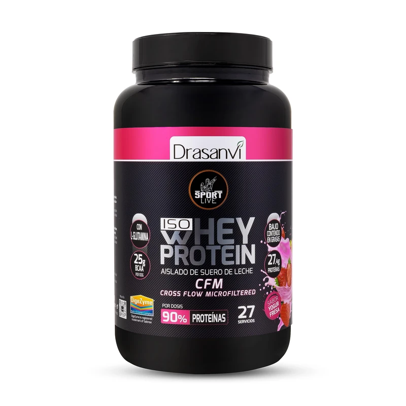 WHEY Protein Insulated Strawberry YOGUR 800G Sport Live DRASANVI - Image 1