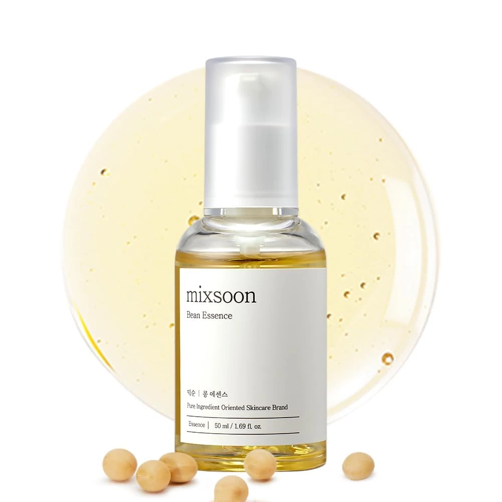 mixsoon Bean Essence, Exfoliating, Hydrating, Smooth Skin, Fermented Soybean Extract, Gentle Formula for Sensitive Skin, Korean Skincare (50ml)