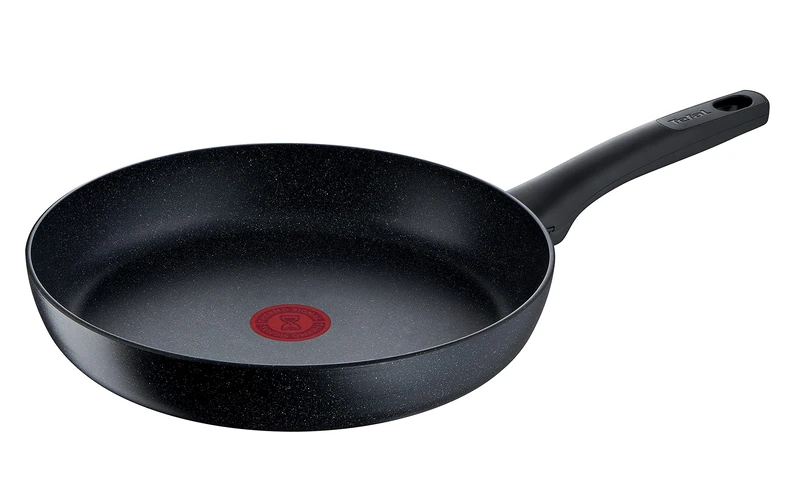 Tefal Black Stone 28 cm Mineralia+ Non-Stick Coating Safe Thermal Signal Induction Healthy Cooking Stone Effect Black G28106 - Image 1
