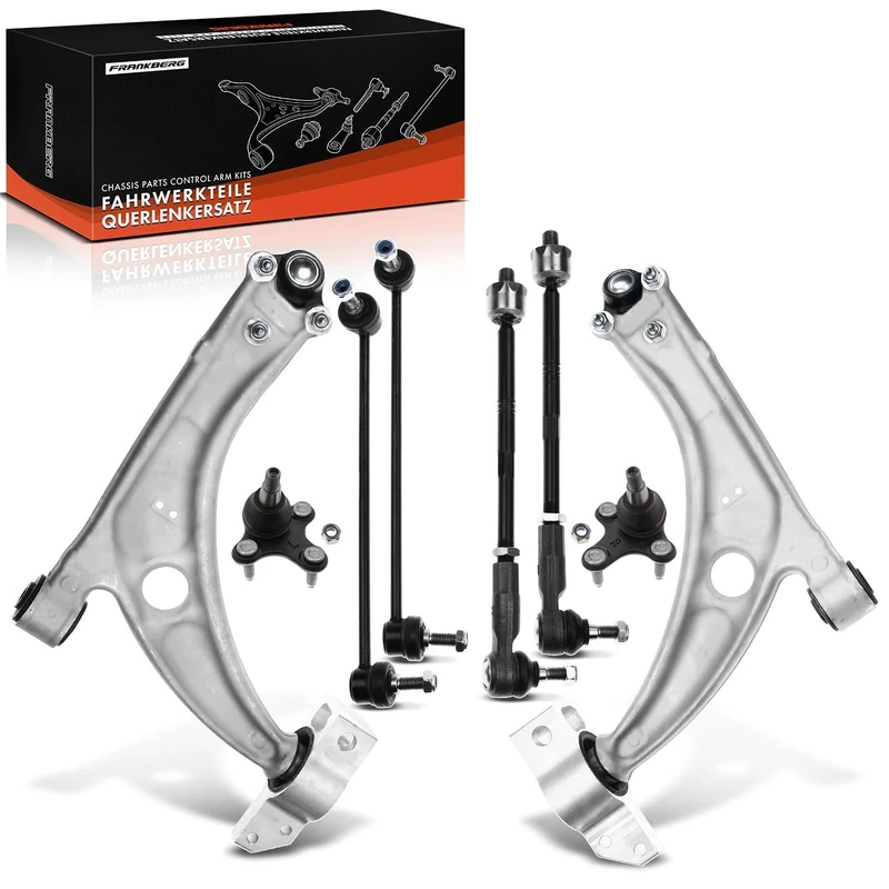 Frankberg 8x Wishbone Arm Ball Joint Tie Rod End Tie Rod End Front Compatible with Q3 8UB 8UG F3B A.l.h.a.m.b.r.a 710 711 CC 358 P.a.s.s.a.t 3C2 3C5 362 365 357 S.h.a.r.a.n 7N1 7N2