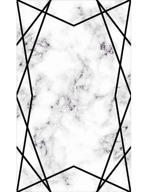 MANI TEXTILE Croisé Rug, Polyester, Black, 120 x 180 cm