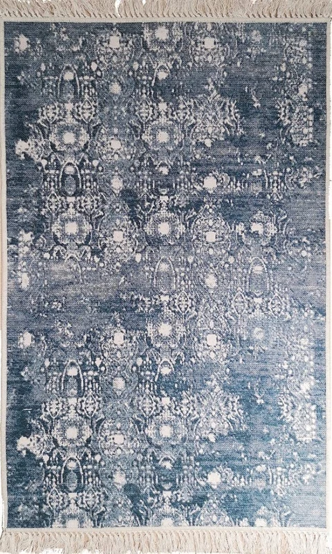 MANI TEXTILE Médaillon Polyester Rug 120 x 180 cm Blue - Image 1