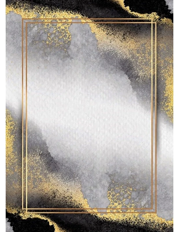 MANI TEXTILE TPS_GOLD_WHITE_160 Rug Polyester 160 x 230 cm Black