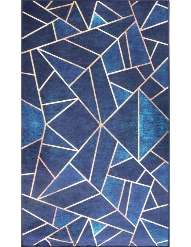 Mani TEXTILE TPS_BLEUDO_160 Rug, Polyester, Blue, 160 x 230 cm