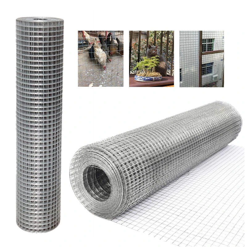 915mmX30m Garden Netting Hot-dipped Galvanized Welded Wire Mesh Fencing Chicken Aviary Rabbit Pet Enclosure Plated Chainlink Fencing Wire Net Hardware Cloth 25mmX25mm Mesh Hole for Garden Fruit Animal