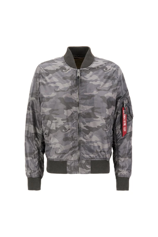 Alpha Industries Men's MA-1 TT Bomber Jacket, Grey Camo, M