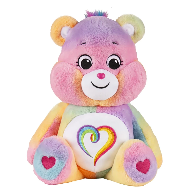 Basic Fun - Care BearsTogetherness Bear 60cm Jumbo Plush – Giant Soft Toy for Girls and Boys Aged 4+, Hugely Huggable Cuddly Teddy, Collectable Plush for Kids and Fans Alike