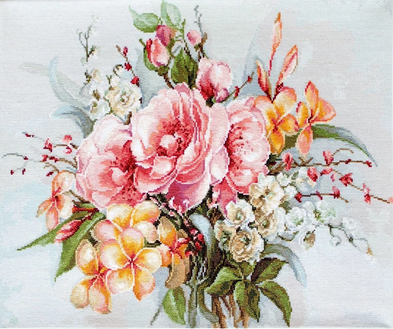 Luca-S BA2364 Flower Bouquet - Cross Stitch Kit