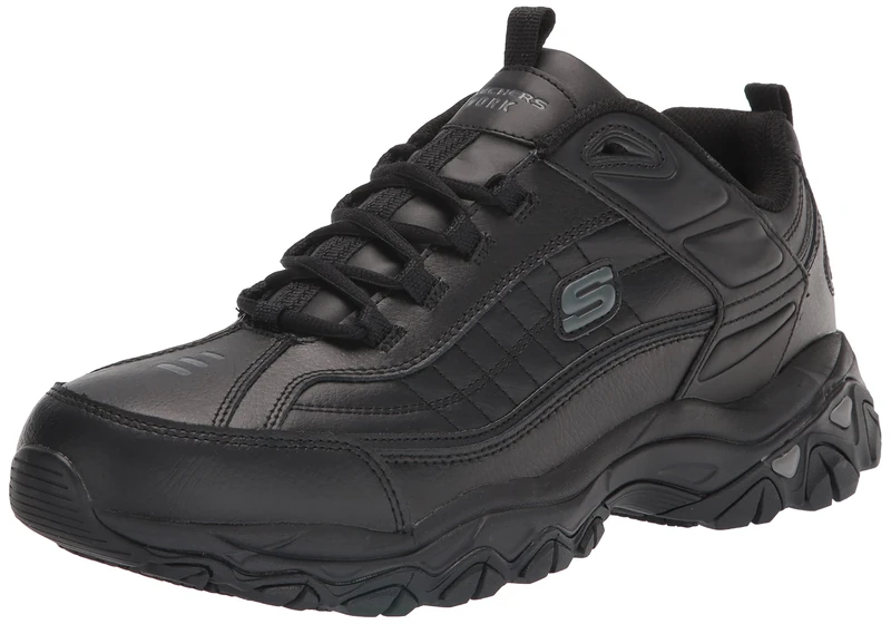 Skechers Men's Work Soft Stride Fambli Sneaker, Black, 9 W