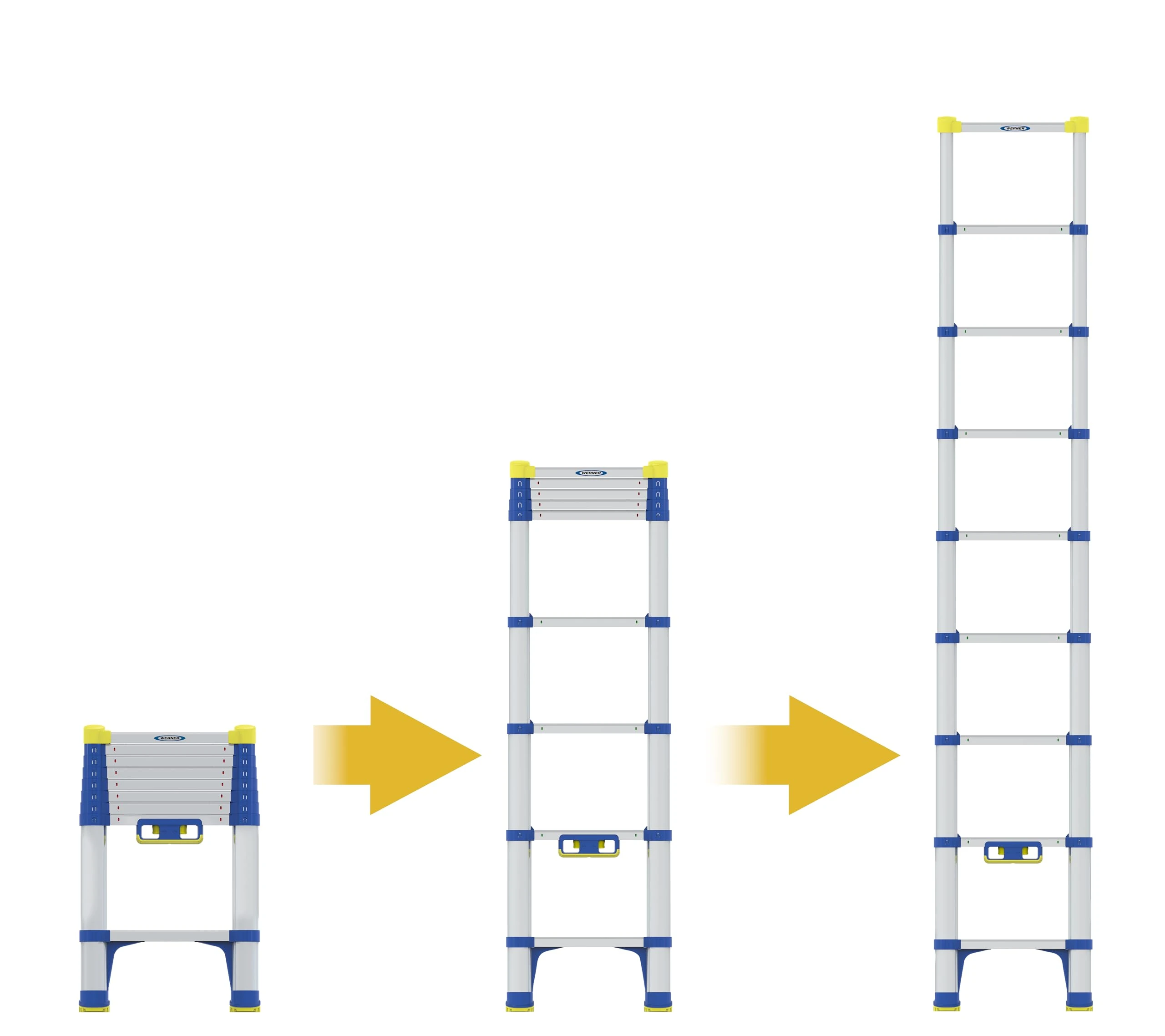 Werner Soft Close Telescopic Extension Ladder 2.6m