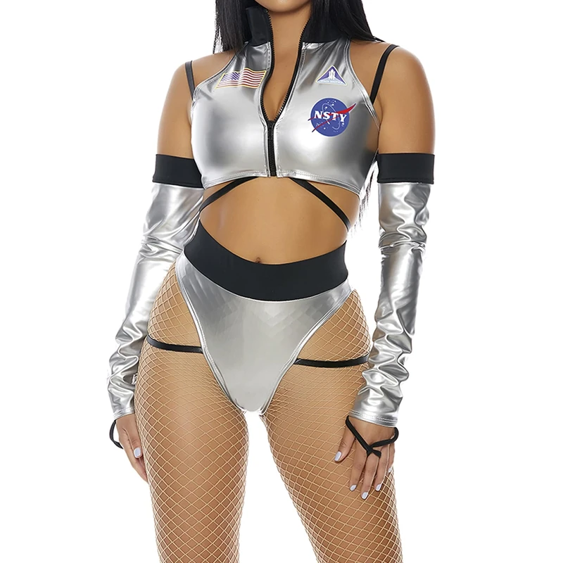 Forplay 551568 To the Moon Sexy Astronaut Costume Adult Sized, Silver, M/L