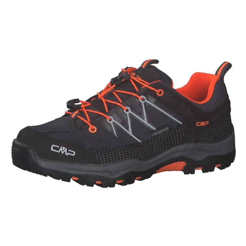 CMP Kids Rigel Low Trekking Shoes WP, Anthracite Flash Orange, 2.5 UK
