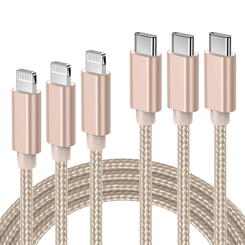 Quntis USB C to Lightning Cable MFi Certified 3 Pack 1+2+3M Fast Charging Syncing Cord Compatible with iPhone 11 12 13 14 Pro Max Xs XR X 8 Plus 9 iPad - Supports Power Delivery with Type C PD Charger