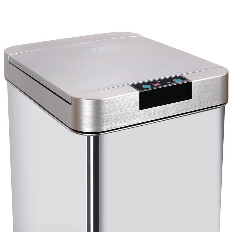 KITCHEN MOVE 142 Rectangular Automatic Bin Lid Parkside Model Chrome, ABS, Stainless Steel, 28 x 34 x H8.4 cm