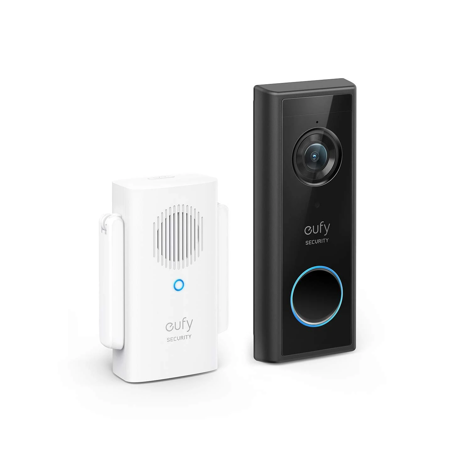 eufy Security, Battery Video Doorbell Kit with Chime, Wire-Free Doorbell, with Wireless Chime, Wi-Fi Connectivity, 1080p-Grade Resolution, No Monthly Fees, 120-day Battery, AI Detection(Renewed)