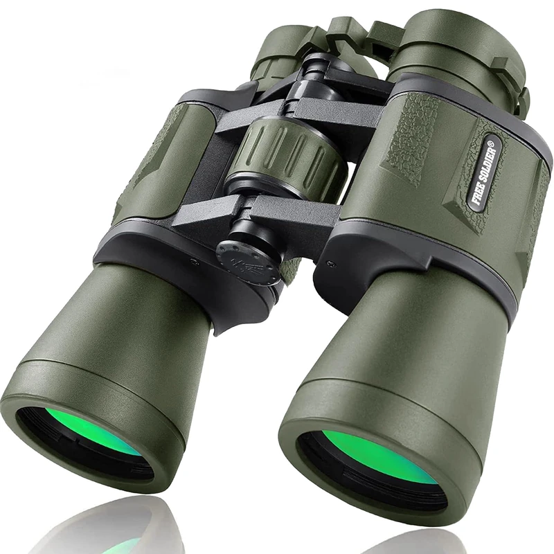 20x50 Hunting Binoculars for Adults with Low Light Night Vision - 28mm Large Eyepiece Professional Waterproof Binoculars for Bird Watching Hiking Concert Travel with BAK4 Prism FMC Lens, Green - Image 1