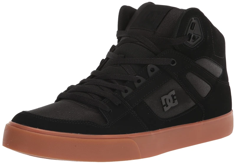 Dc Shoes Men's Pure High Top Wc Skate Shoes Casual Sneakers, Black/Gum, 9.5 UK