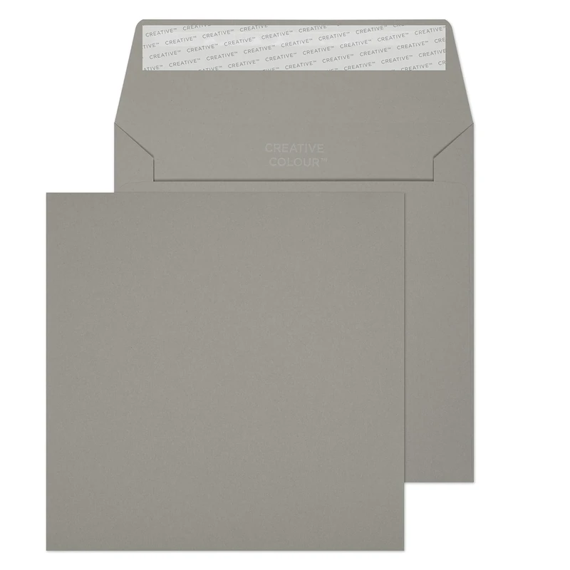 Blake Creative Colour 155 x 155 mm 120 GSM Square Peel & Seal Envelopes (725) Storm Grey - Pack of 500