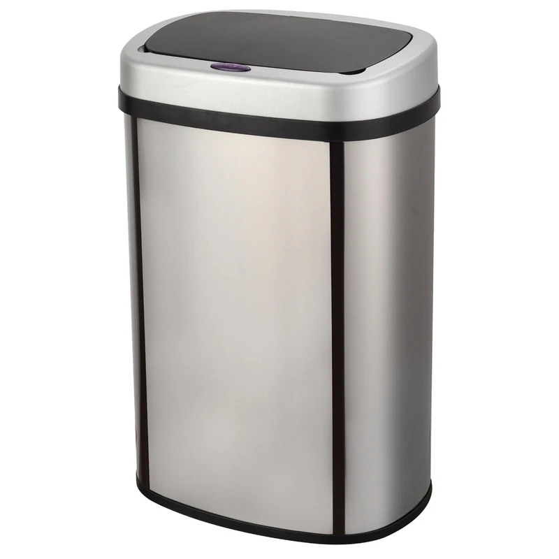 KITCHEN MOVE MAJESTIC SILVER Automatic Kitchen Bin 58L Large Capacity Brushed Stainless Steel with Strapping