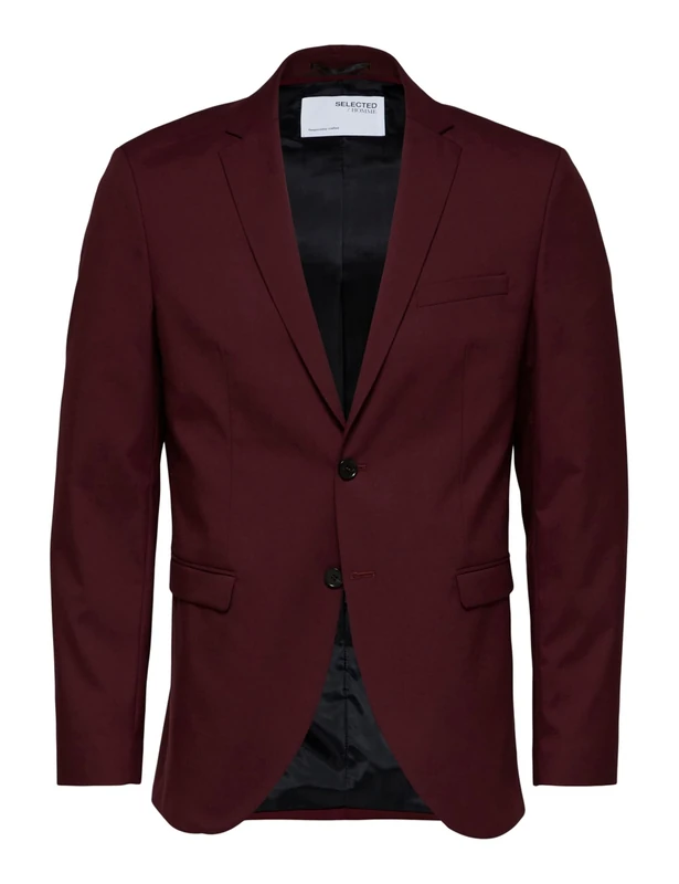 SELECTED HOMME BLACK Men's SLHSLIM-MYLOLOGAN RED Dahlia BLZ B Blazer, 90