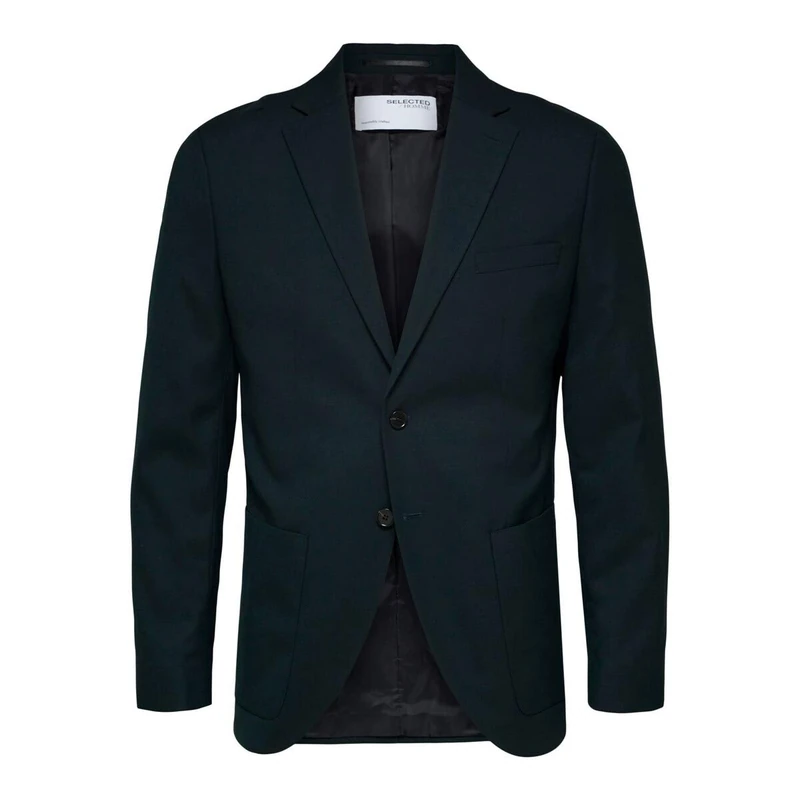 SELECTED HOMME BLACK Men's Slhslim-jackbill Dark Green Blz Noos Blazer, Dark Green, 44 UK