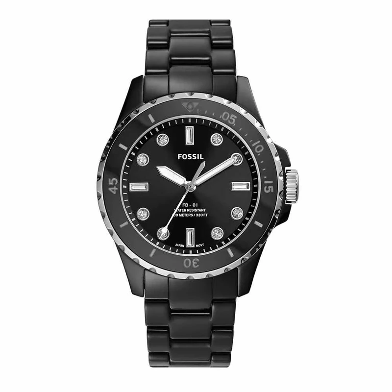 FOSSIL Women's Analog Quartz Watch with Ceramic Strap CE1108