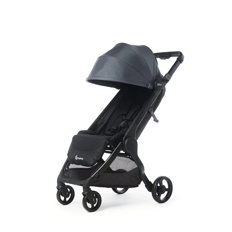 Ergobaby Metro+ Stroller with Reclining Function, Collapsible Stroller, car seat Compatible, Small, Lightweight and Compact, Slate Grey