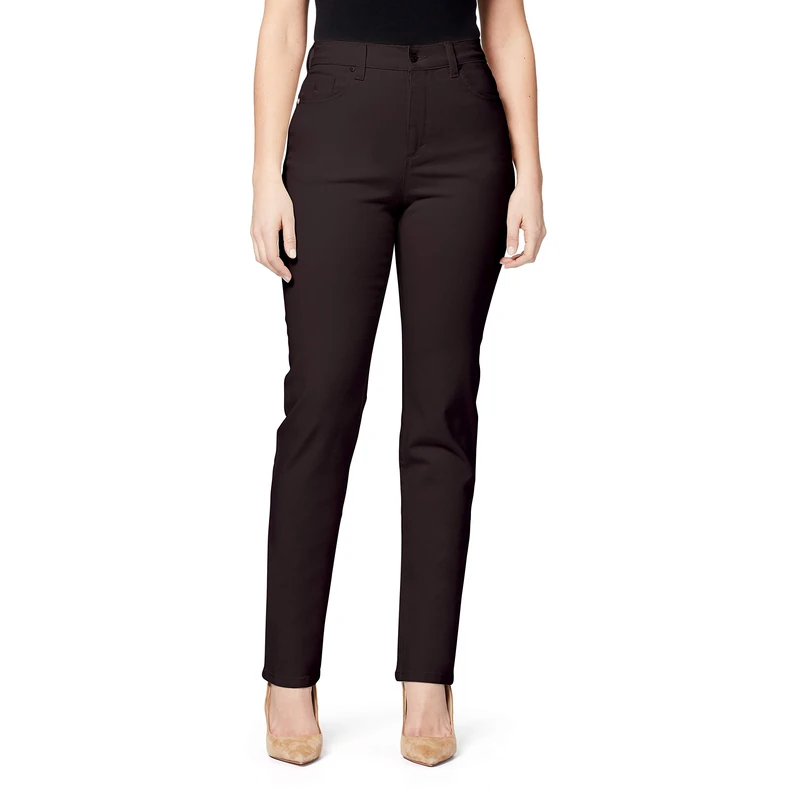 Gloria Vanderbilt Women's Amanda Classic High Rise Tapered Jean Standard, Coffee Roast-ds, 10 Short