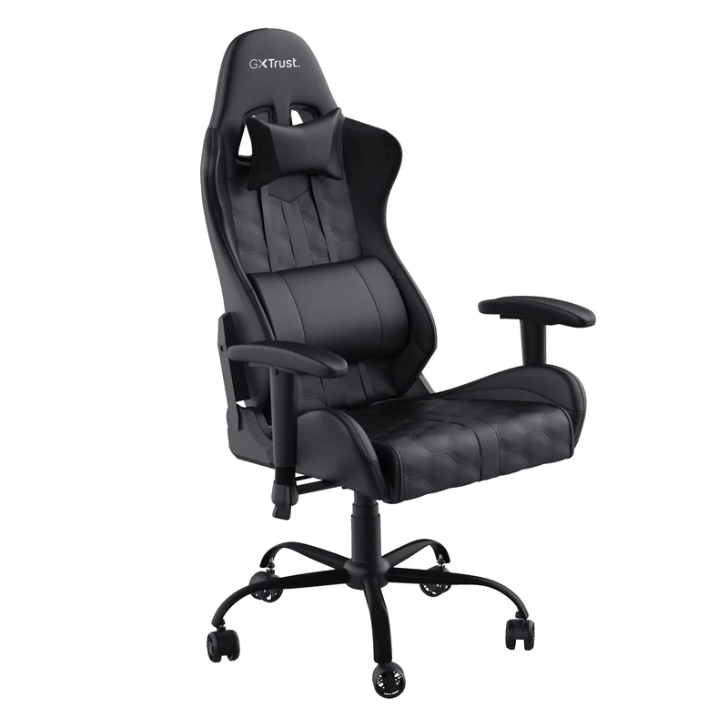 Trust Gaming GXT 708 Resto Gaming Chair, PC Desk Chair, Full 360° Rotatable Seating, Strong and Robust Metal Base Frame, Chair for Computer, Streaming, Office – Black
