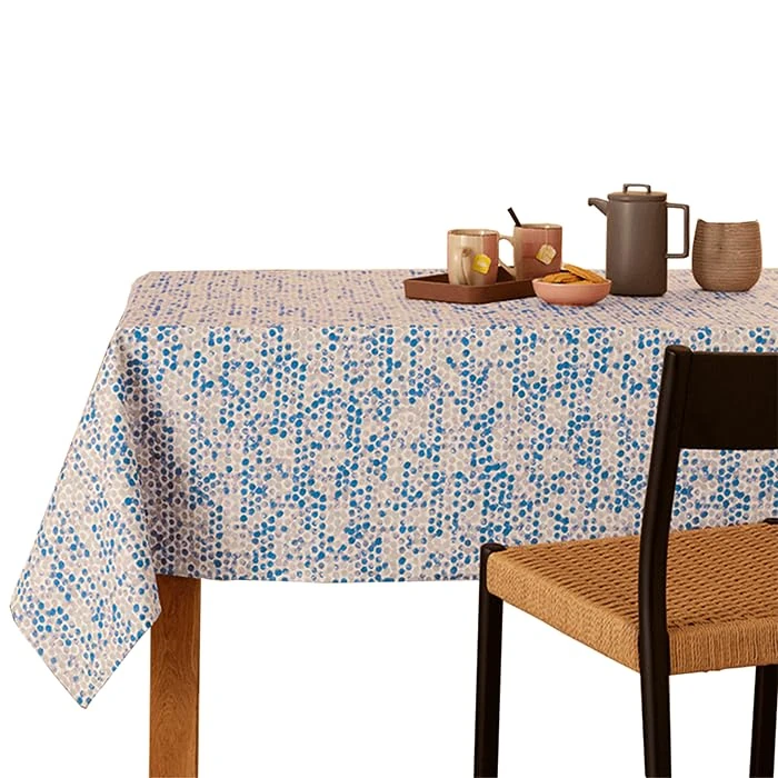 Nydel Pearl Acrylic Coating Tablecloth, Blue, 160 x 350 cm