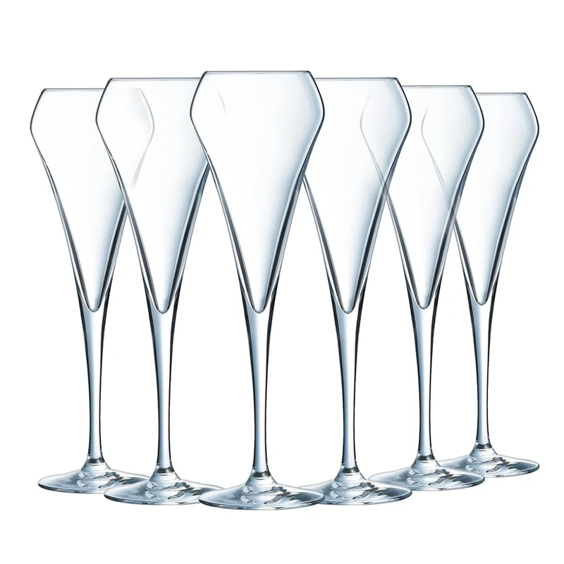 Chef & Sommelier Q5913 Effervescent Champagne Flute, Crystal, White, 200 milliliters