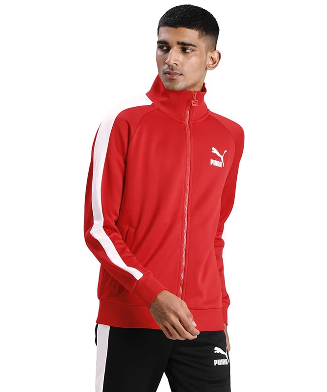 PUMA Men's Iconic T7 Track Jacket, High Risk Red, XX-L