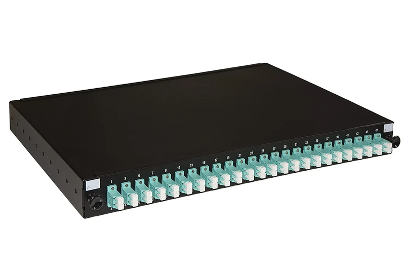 LINK LK24FOLC3 Fiber Optic Panel 19" with 24 Adapters Lc Duplex Om3 Depth 250mm Black Color
