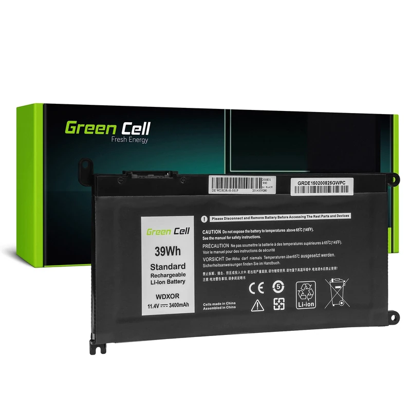 Green Cell WDX0R WDXOR Battery for Dell Inspiron 13 5368 5378 5379 7368 7378 15 5565 5567 5568 5570 5575 5578 5579 7560 7569 7570 7579 7580 17 3785 5765 5767 5770 Vostro 3580 3581 3584 5468 5471 5568